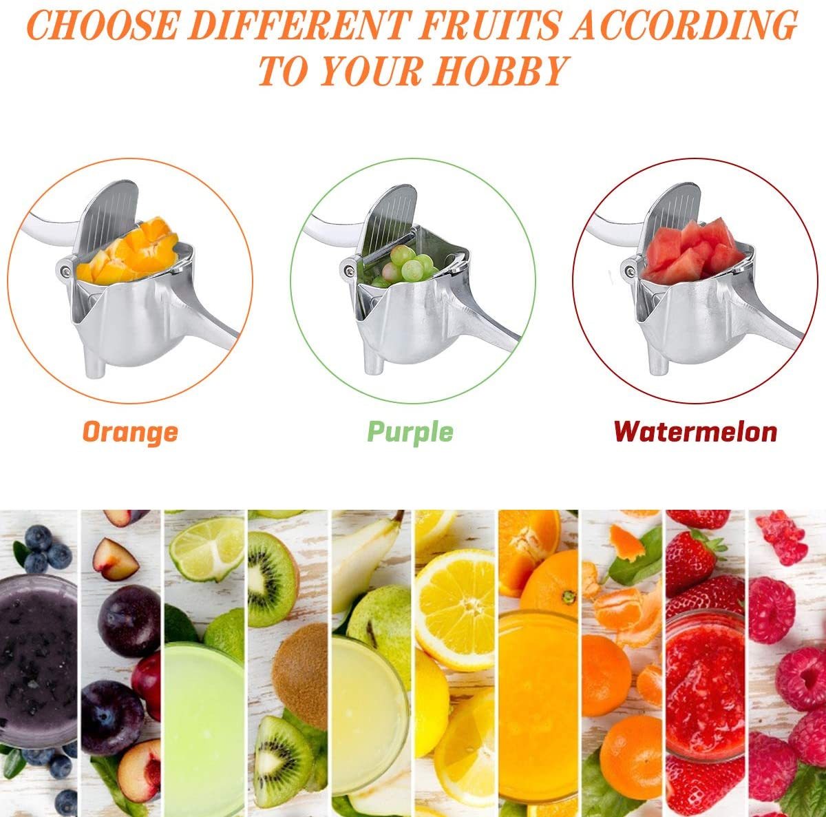 Manual Juice Squeezer Aluminum Alloy Hand Pressure Orange Juicer Pomegranate Lemon Squeezer Kitchen Accessories_6