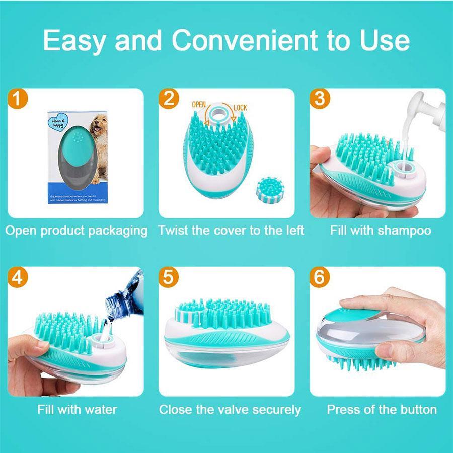 Pet Dog Bath Brush Comb Soft Silicone Pet SPA Massage Remove Hair Brush Dogs Cats Shower Hair Grooming Comb Pets Cleaning Tools_4