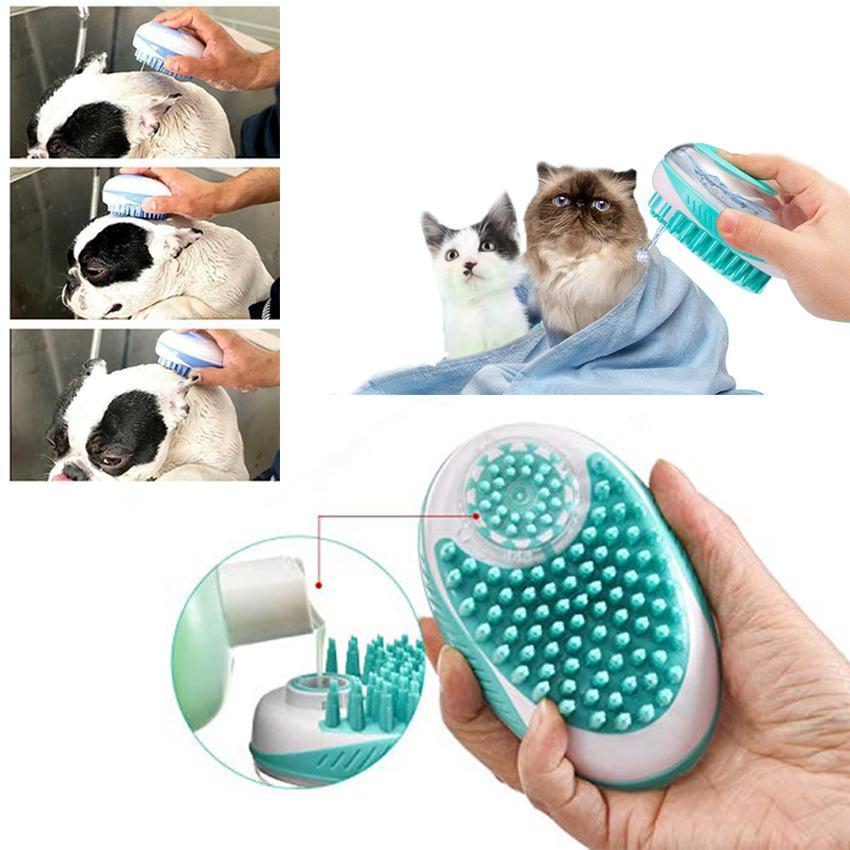 Pet Dog Bath Brush Comb Soft Silicone Pet SPA Massage Remove Hair Brush Dogs Cats Shower Hair Grooming Comb Pets Cleaning Tools_0