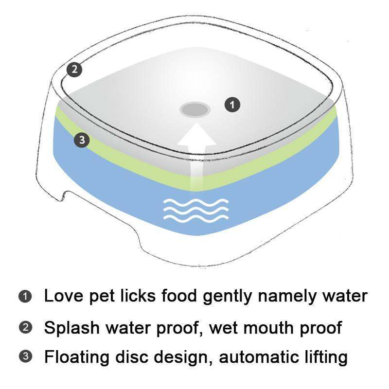 Pet Dog Cat Bowl Floating Bowl Water Drinker Not Wet Mouth Splash Water Cat Bowl Not Sprinkler Water Dispenser Portable Dog Bowl_19