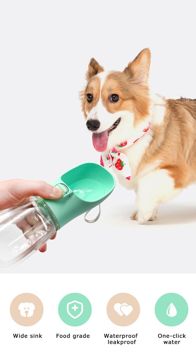 Portable Dog Water Bottle For Small Large Dogs Outdoor Walking Puppy Pet Travel Water Bottle Cat Drinking Bowl Pet Product_8