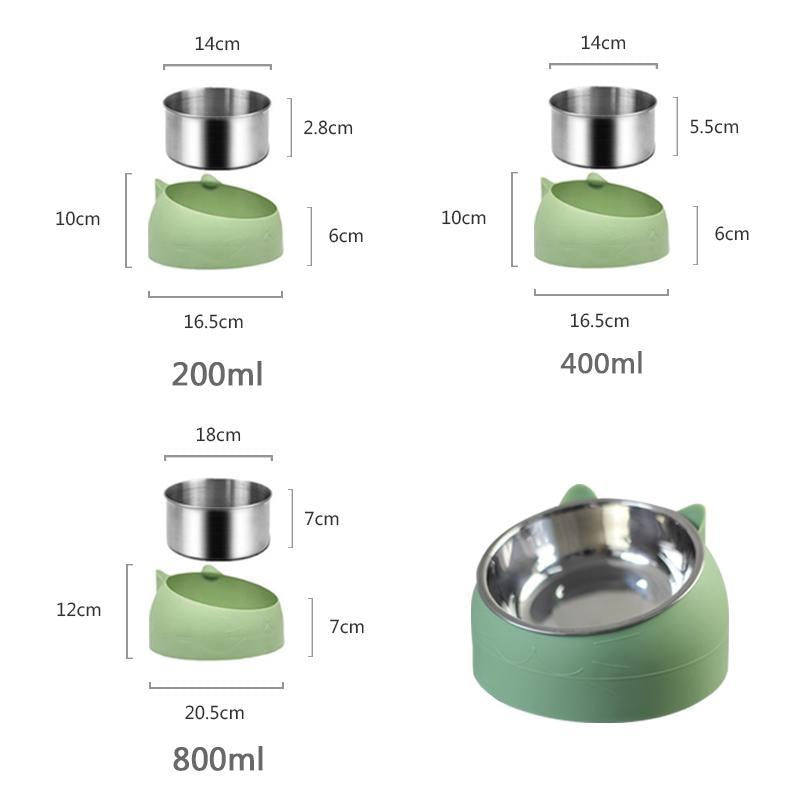 Pet Cat Bowl 15 Degrees Tilted Dog Cat Feeder Pet Food Drinker Fountain Bowls For Cats Dogs Accessories миска для кошки_21