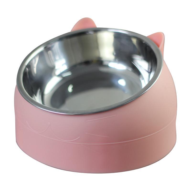 Pet Cat Bowl 15 Degrees Tilted Dog Cat Feeder Pet Food Drinker Fountain Bowls For Cats Dogs Accessories миска для кошки_22