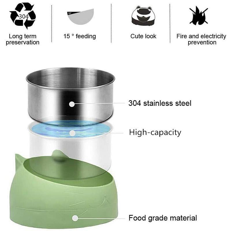 Pet Cat Bowl 15 Degrees Tilted Dog Cat Feeder Pet Food Drinker Fountain Bowls For Cats Dogs Accessories миска для кошки_19