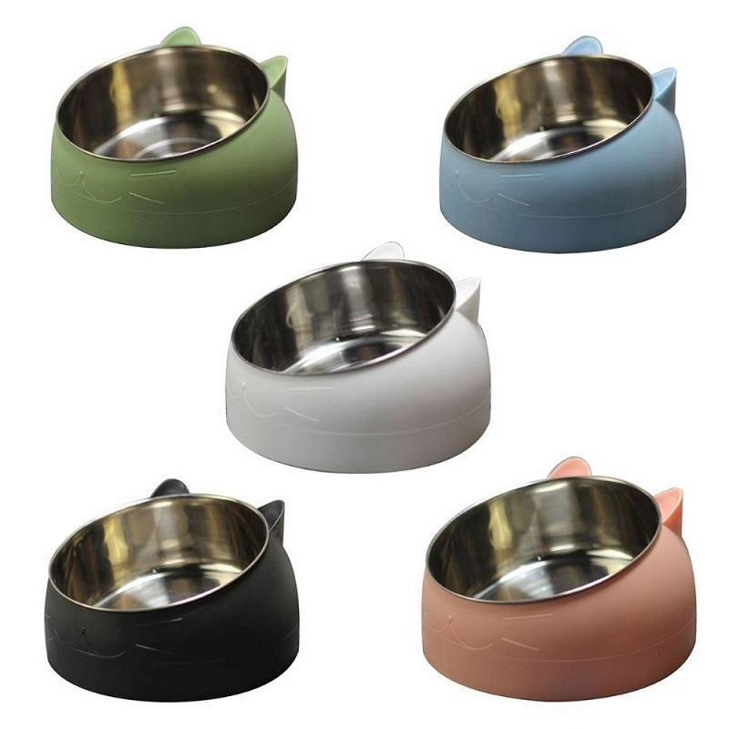 Pet Cat Bowl 15 Degrees Tilted Dog Cat Feeder Pet Food Drinker Fountain Bowls For Cats Dogs Accessories миска для кошки_0