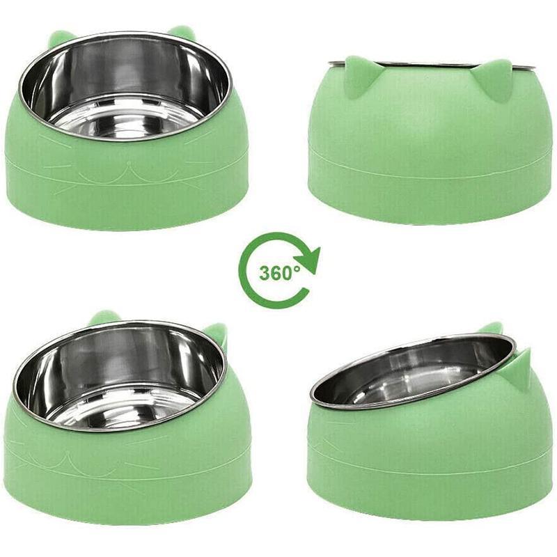 Pet Cat Bowl 15 Degrees Tilted Dog Cat Feeder Pet Food Drinker Fountain Bowls For Cats Dogs Accessories миска для кошки_20