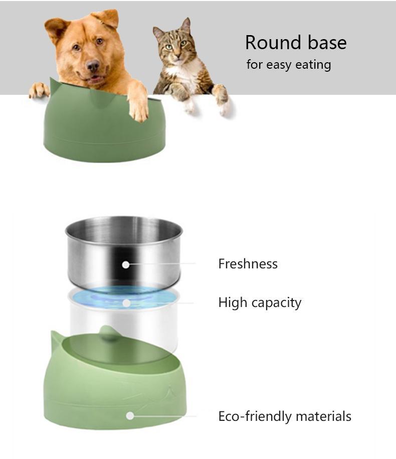 Pet Cat Bowl 15 Degrees Tilted Dog Cat Feeder Pet Food Drinker Fountain Bowls For Cats Dogs Accessories миска для кошки_12