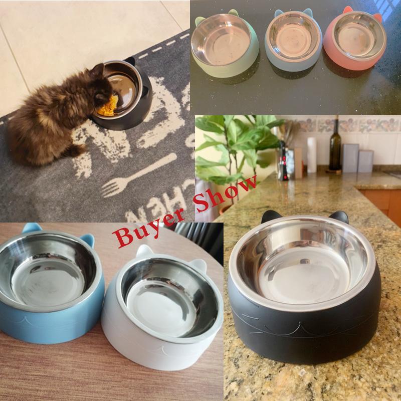 Pet Cat Bowl 15 Degrees Tilted Dog Cat Feeder Pet Food Drinker Fountain Bowls For Cats Dogs Accessories миска для кошки_4