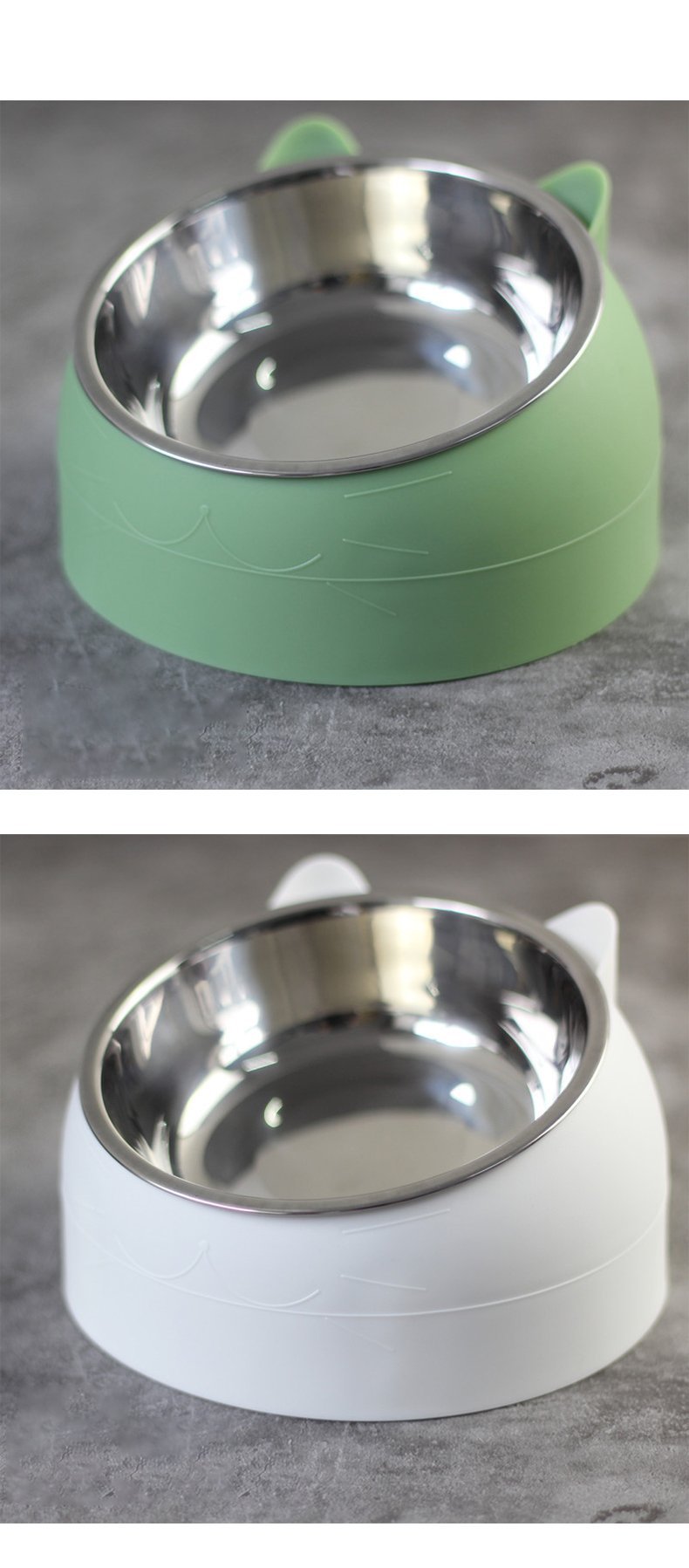 Pet Cat Bowl 15 Degrees Tilted Dog Cat Feeder Pet Food Drinker Fountain Bowls For Cats Dogs Accessories миска для кошки_15