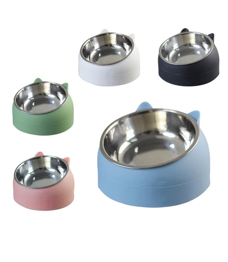 Pet Cat Bowl 15 Degrees Tilted Dog Cat Feeder Pet Food Drinker Fountain Bowls For Cats Dogs Accessories миска для кошки_13